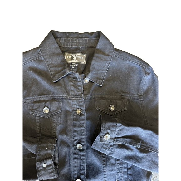 Ecko Unltd. Jackets & Blazers - Vintag  Ecko Unltd  Denim‎ FADED BLCACK Jacket Women’s Size XL
